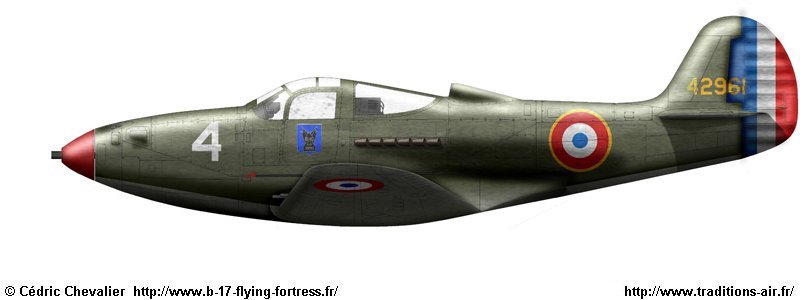 Bell P 39 Airacobra du GC III/6 Roussillon - AFN début 1944