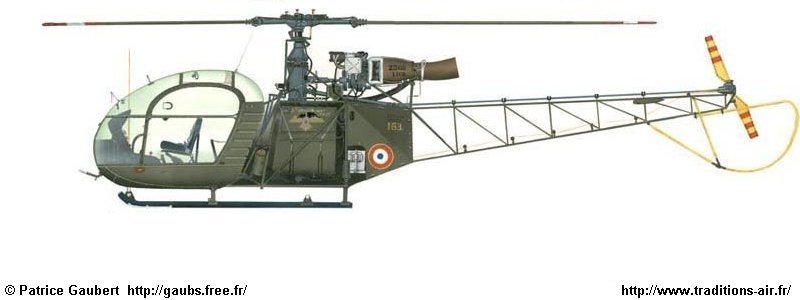 SNCASE SE 3130 Alouette II - 2ème Escadre d'Hélicoptères Algérie 1958.